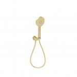 Cora Round Brushed Gold Hand Shower On Bracket Cora Round Brushed Gold Hand Shower On Bracket